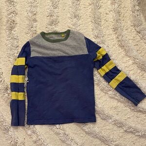 Boden Kids Long Sleeve Tee in Blue, Gray, and Yellow